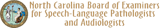 North Carolina Board of Examiners for Speech-Language Pathologists and Audiologists Logo
